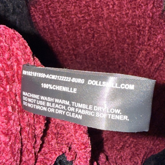 Dolls Kill Current Mood Sz L/XL Dark Romantic Penny Lane Style Duster Chenille - Picture 11 of 11